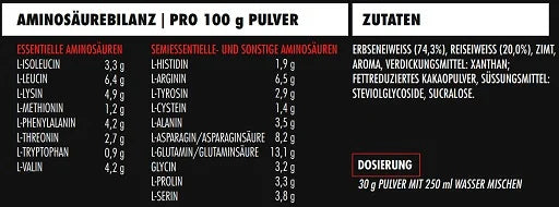 Big Zone Battle Vegan – Dosierungsempfehlung und vollständiges Aminosäureprofil