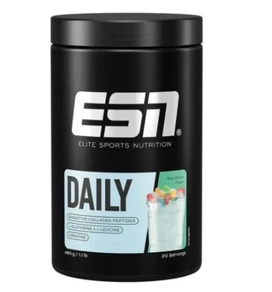 ESN Daily Nahrungsergänzungsmittel zur Unterstützung von Gelenken, Muskelregeneration und Leistungssteigerung, angereichert mit Kollagenhydrolysat, Glutamin, Creatin und Leucin