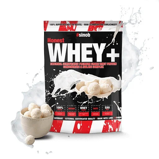 Sinob Honest Whey ist ein erstklassiges Whey Protein, das alle essentiellen Aminosäuren liefert und für den Muskelaufbau, die Regeneration und das Gewichtsmanagement ideal ist. Es überzeugt durch Reinheit, leichte Verdaulichkeit und großartigen Geschmack, perfekt für Sportler und Fitnessfans.